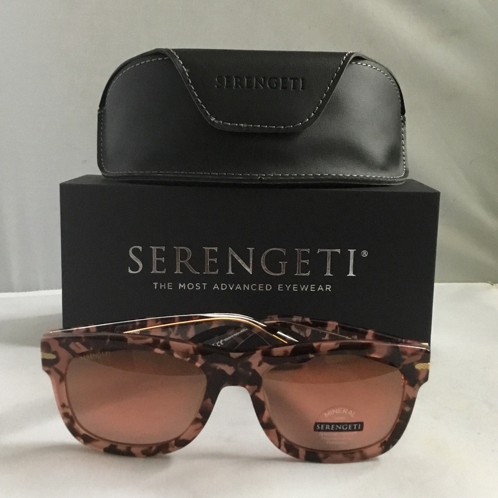 Serengeti Foyt Men’s Tortoiseshell Frame Sunglasses with Polarized Brown Lenses